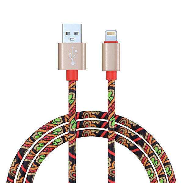 Кабель для зарядки Forza Жар птица ip 1 м 1.5 а кожаная оплётка в ассортименте