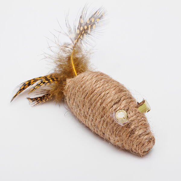 Игрушка для кошек Petmax Мышка с перьями