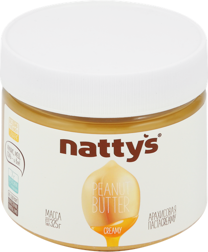

Паста-крем арахисовая Nattys Creamy с мёдом 325 г