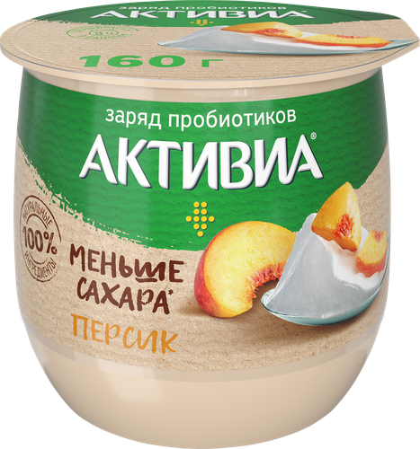 

Био йогурт АктиБио Термостатный с бифидобактериями персик 1.7% 160 г