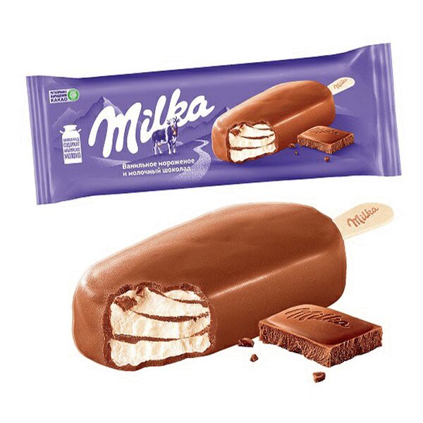 Мороженое-эскимо Milka в молочном шоколаде 62г