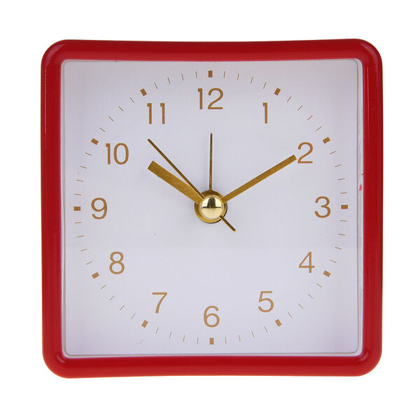 Ladecor chrono будильник, 8,3x4x8,3 см, пластик, 1xaa, цвет красный