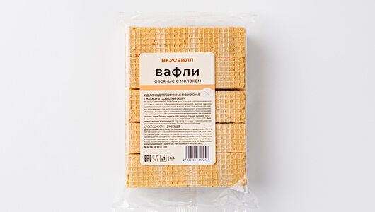 Вафли овсяные с молоком без добавления сахара