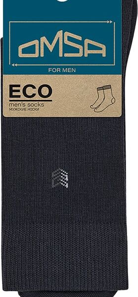 Носки мужские Omsa Eco с рисунком темно-серые Размер 42-44