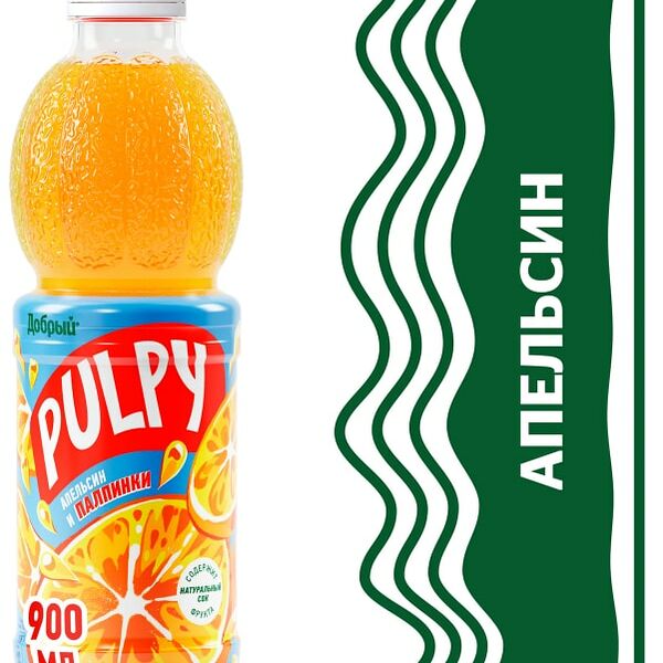 Напиток сокосодержащий Pulpy Апельсин 900мл