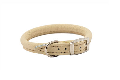Ошейник для собак ДАРЭЛЛ бежевый ZooM Cord кожаный круглый 0,8х38-43см