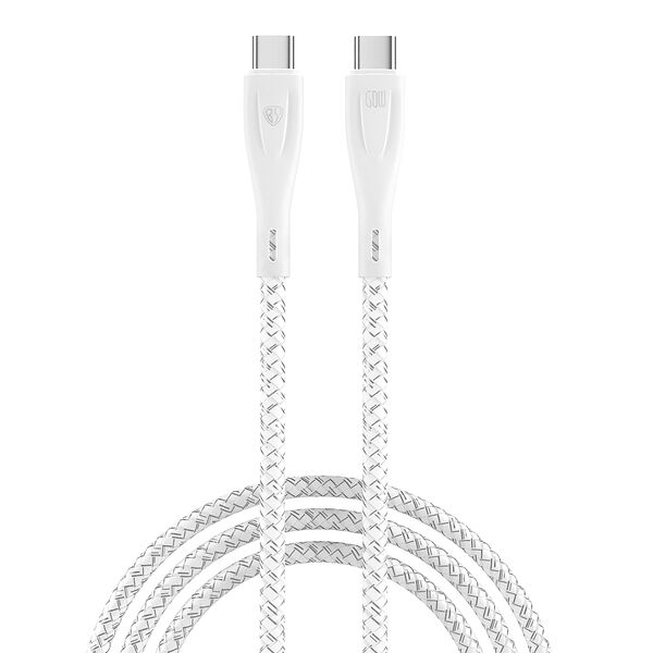 By кабель для зарядки graphic type-c-type-c, 1м, 5а, быстрая зарядка pd 65w, серый