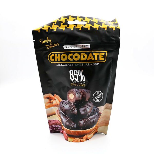 Финики с миндалем в горьком шоколаде 85% какао ОАЭ вес 100г
