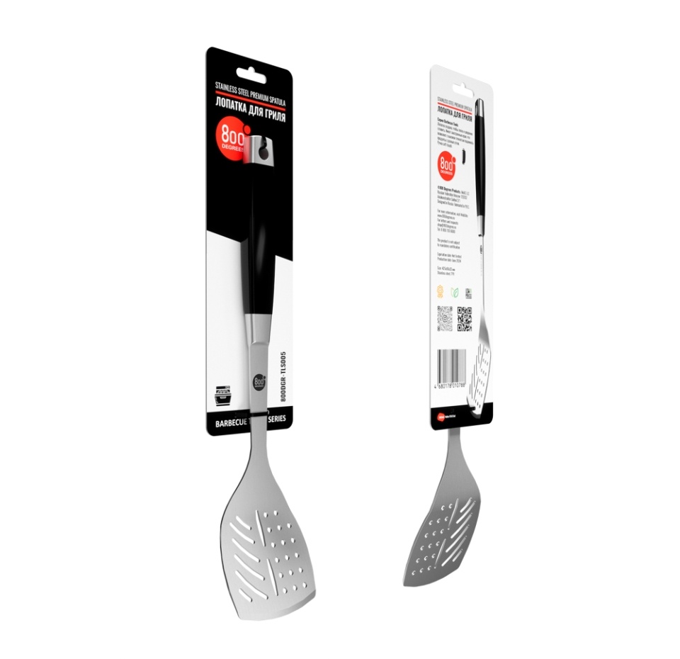 

Лопатка для гриля 800 Degrees Silver Line Stainless Steel Spatula Panda Industri