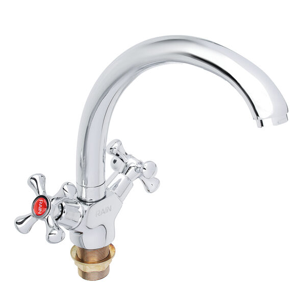 Rain смеситель для кухни нефрит, высокий, гайка, латунь, кран-буксы 1/2