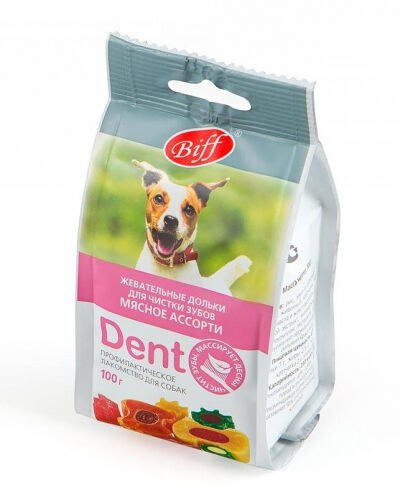 TitBit Dent Жевательные дольки Мясное ассорти для собак 100 г
