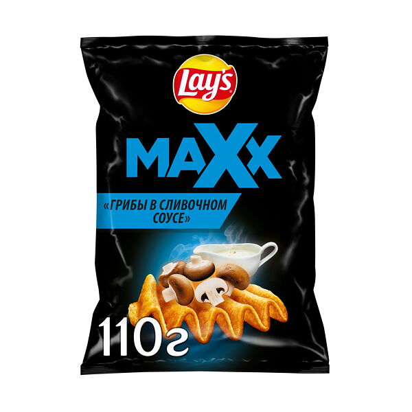 Чипсы картофельные Lay's Maxx Грибы в сливочном соусе 110г