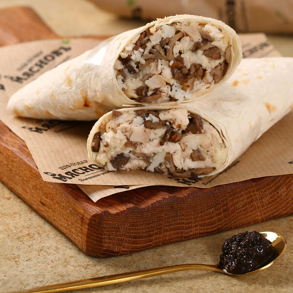 Шаурма с курицей, грибами и трюфельным соусом с пармезаном МясновЪ Шеф-повар от КуулКлевер