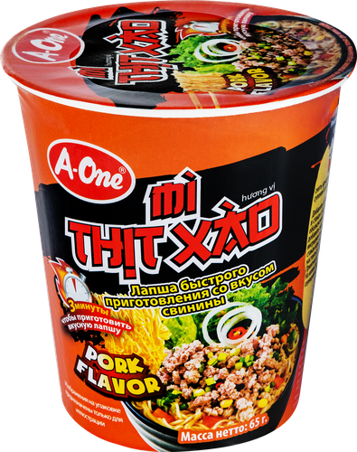 

Лапша A-ONE со вкусом свинины, 65 г