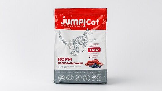 Сухой корм для кошек JUMP Cat Trio Adult со вкусом говядины кролика и баранины