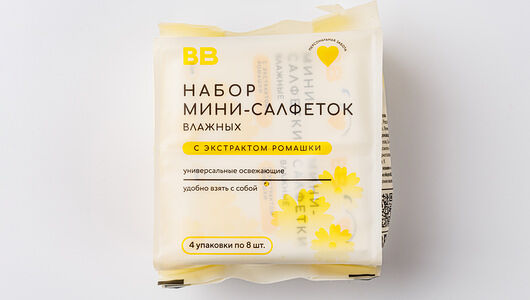 Набор мини-салфеток, 4 уп. по 8 шт