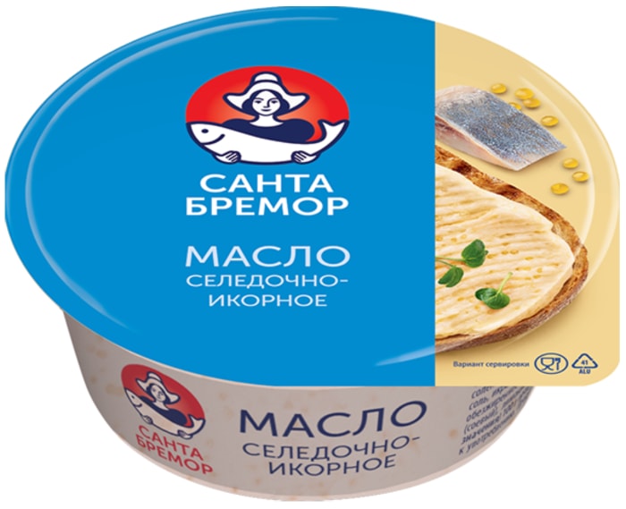 

Масло бутербродное Санта Бремор селёдочно-икорное 100 г
