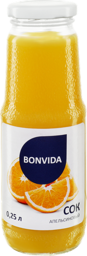 

Сок Bonvida Апельсиновый с мякотью восстановленный 0.25 л