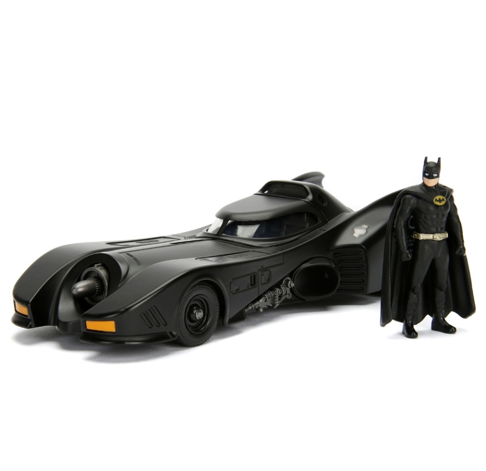 

Набор: машинка с фигуркой Batmobile 2.75" 1989 Batmobile W/Batman Figure, Jada Toys, 1:24, Китай