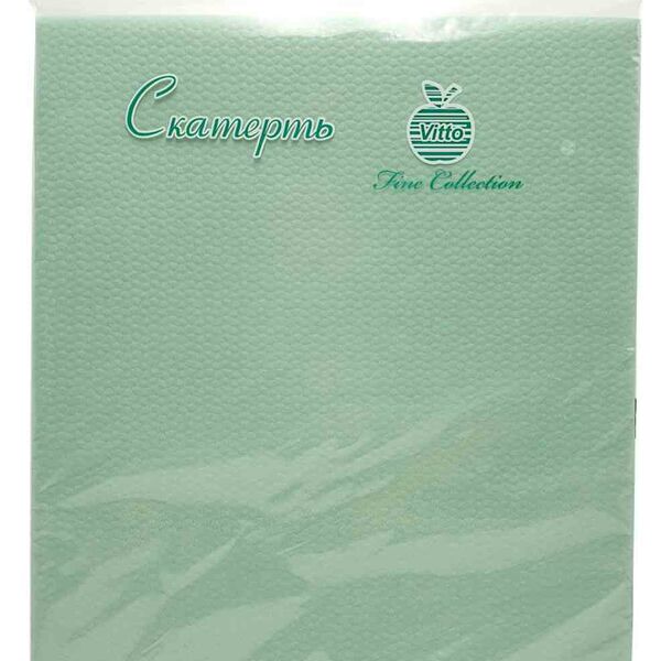 Скатерть одноразовая бумажная Vitto с рельефом цвет: светло-зеленый, 120×180 см