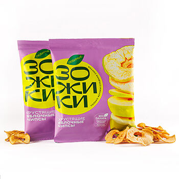 Чипсы яблочные Любимые Зожики хрустящие