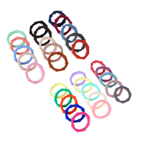 Юниlook резинки для волос, 5шт, полиэстер, 5,5см, 6 цветов, acs-12