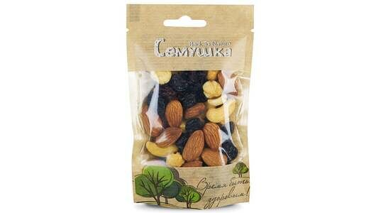 Смесь жареных орехов и изюма Семушка 50 г