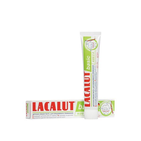 Детская зубная паста LACALUT Basic Kids от 2 до 6 лет 60г