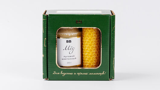 Мед луговой (в наборе со свечкой и открыткой)