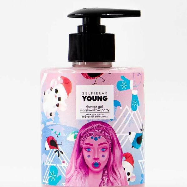 Гель для душа SelfieLab Young зефирная вечеринка 300 мл
