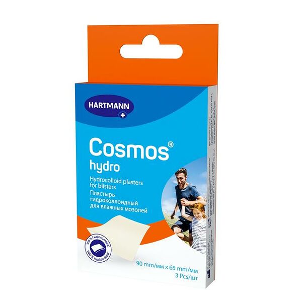 Пластырь Hartmann Cosmos Hydro гидроколлоидный для влажных мозолей 90 х 65 мм 3 шт