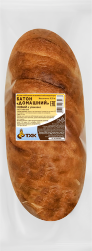 

Батон Тхк Домашний новый высший сорт целый 350 г