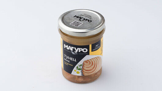 Филе-кусочки тунца полосатого Магуро в оливковом масле 200г