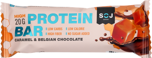 

Батончик протеиновый SOJ Protein Bar с ирисо-сливочным вкусом, в молочном шоколаде, 50г