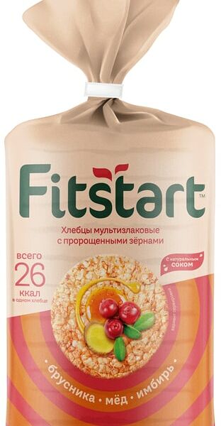 Хлебцы Fitstart Мультизлаковые Брусника имбирь и мед 100г