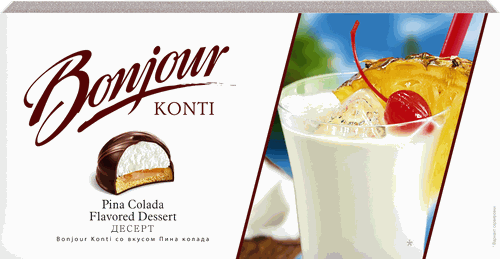 

Десерт КОНТИ Бонжур souffle со вкусом пина колада, 232г