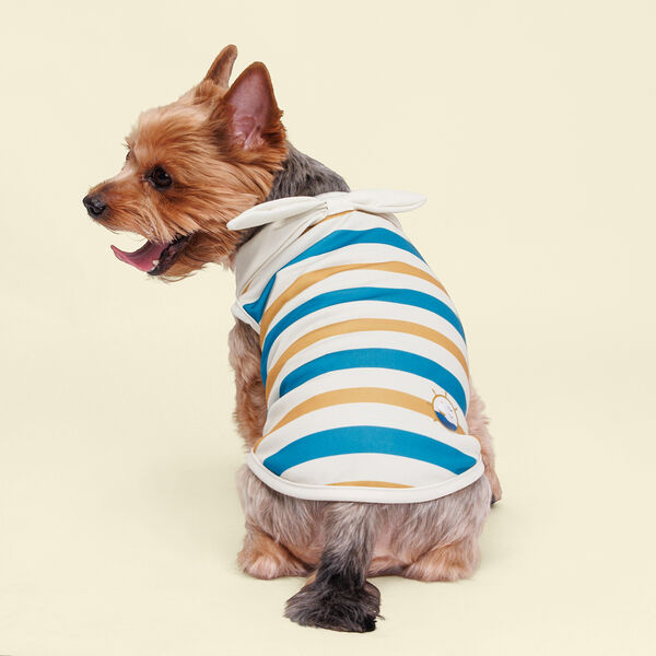 Майка песочно-синяя в полоску M