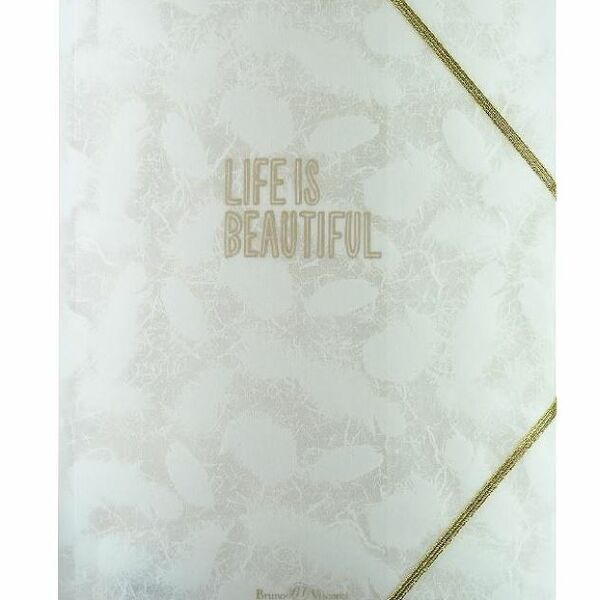 Папка-файл на резинке Bruno Visconti Листочки Перышки A4