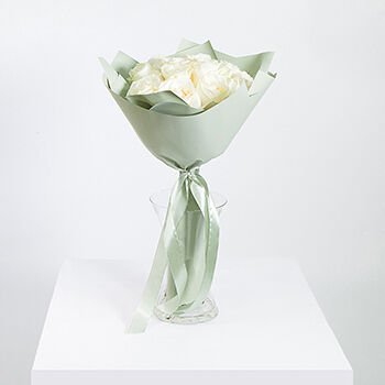 Монобукет из 11 роз Mondial в упаковке, «Ирис», Эквадор