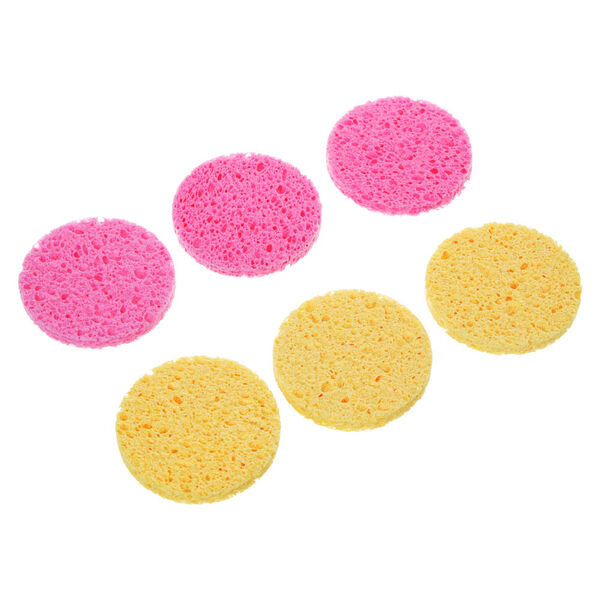 Юниlook набор спонжей для умывания 3 шт, целлюлоза, 7x0.8 см