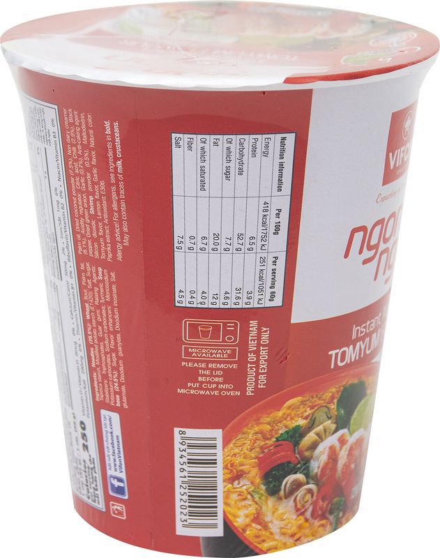 

Лапша быстрого приготовления Vifon со вкусом Тайского Том Ям 60 г