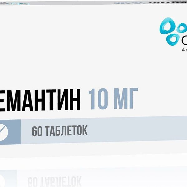 Мемантин таблетки 10 мг 60 шт