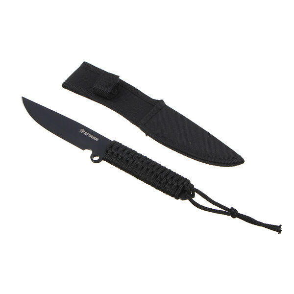 Ермак нож туристический, оплетка темляк, 24см, нерж. cталь