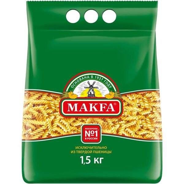 Макароны Makfa Спирали 1.5кг
