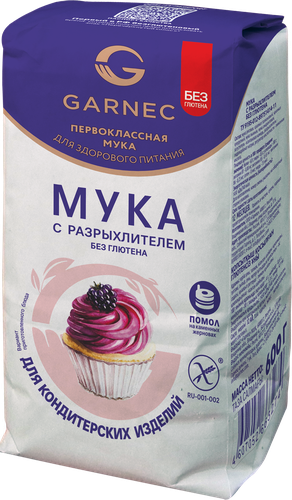 

Мука Garnec с разрыхлителем без глютена 600 г