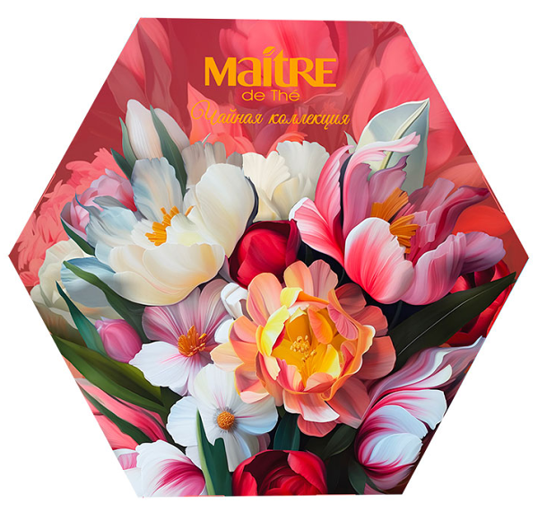 Набор чая Maitre de The Чайная коллекция Розы Пионы, 60х2 г