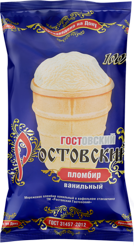 

Мороженое РОСТОВСКИЙ ГОСТОВСКИЙ Пломбир ванильный 15%, без змж, вафельный стаканчик, 100г