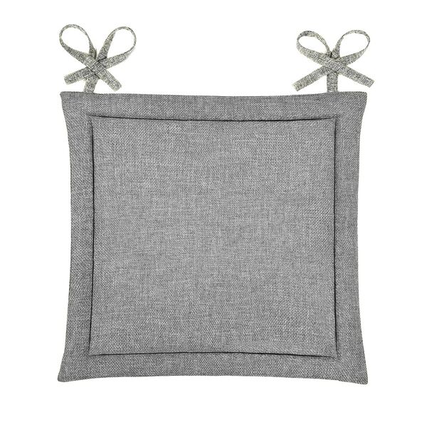 Подушка на стул Рогожка, 40х40 см, базальт