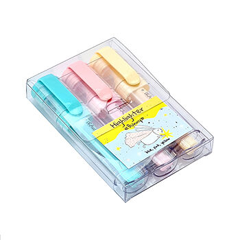 Набор текстовыделителей be smart коллекция bunny 3 штуки голубой розовый желтый