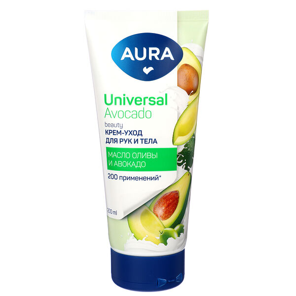 Крем-уход для рук и тела aura универсальный, туба, 200мл